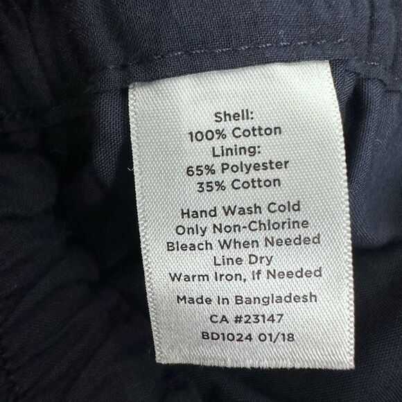 TALBOTS embroidered cotton pull-on Skirt Navy size Medium - Picture 4 of 4